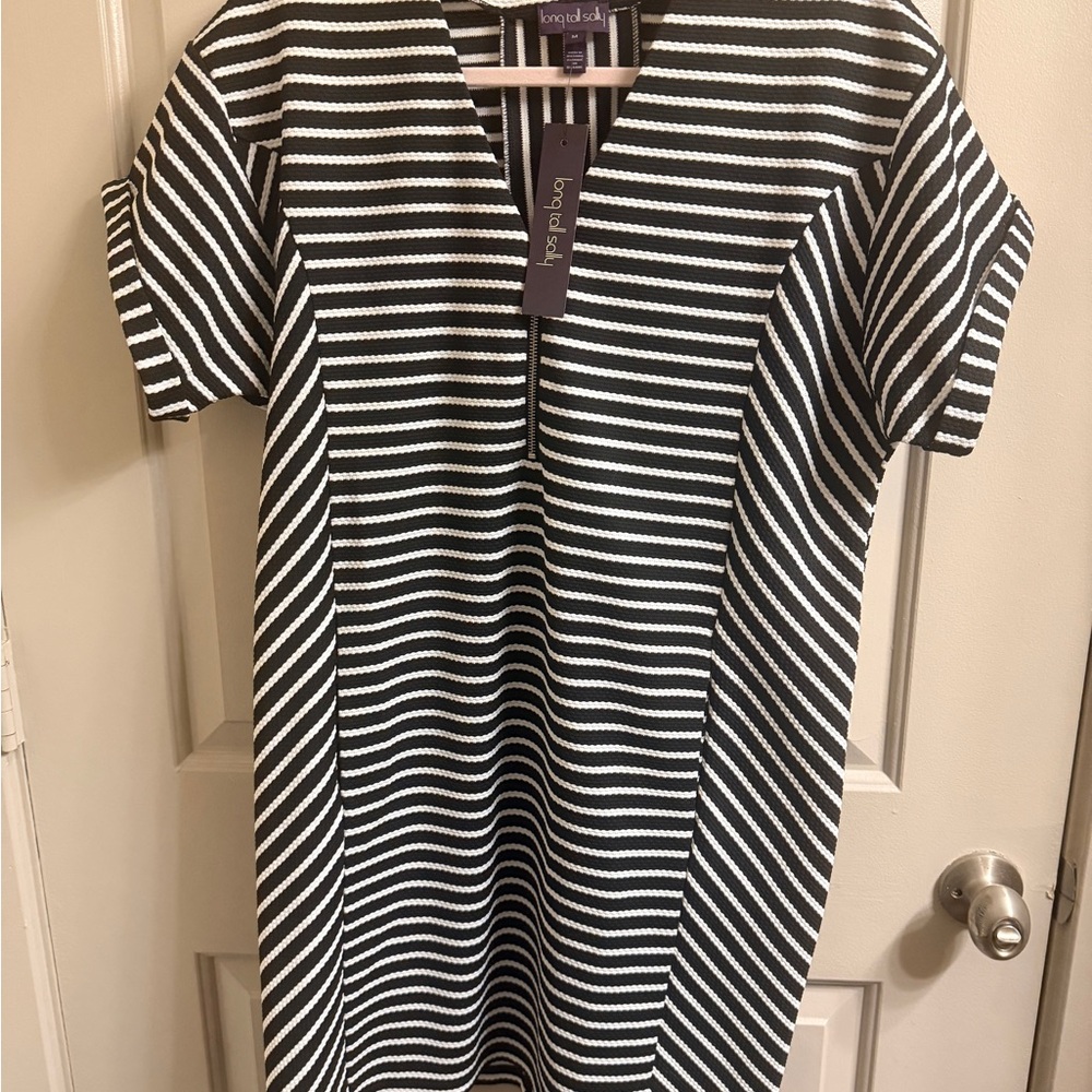 Black and White Striped Tunic